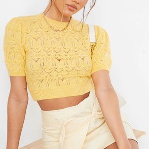 $10!!! Knitted short sleeve crop top from PLT